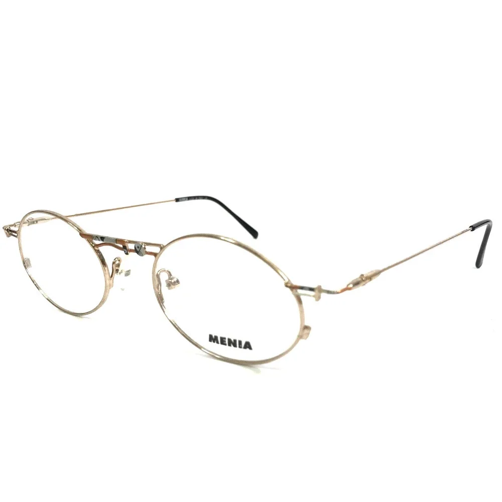 Vintage Menia Eyeglasses Frames MOD. 4208 COL. 1076 Gold Modern MCM 47-21-140